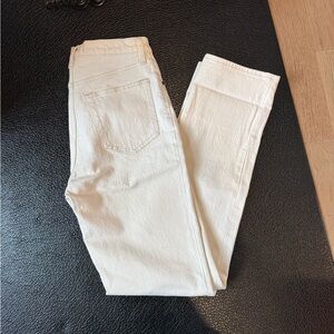 Abercrombie and fitch white denim jeans